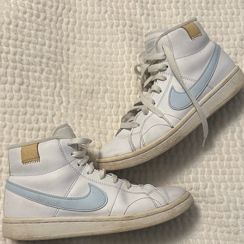 Nike White Lace-Up High-Tops